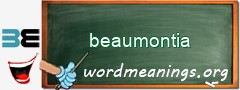 WordMeaning blackboard for beaumontia